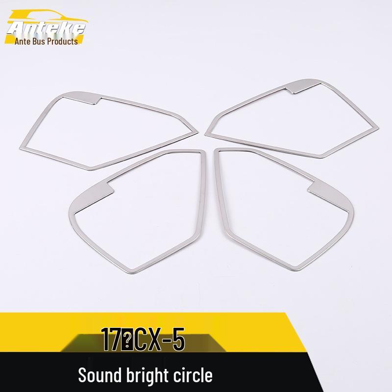 Stainless Steel Speaker Cover for 17 CX-5: Decorative Bright Ring Frame
