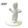 Fun Gift for Friends 3D Printed Funny Figure Pen Holder, Black White Humanoid Desk Modern Container Organizer Pencils Pens, Unique Tabletop