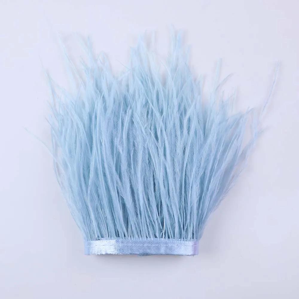 Feather53 Цветная лента с отделкой из страусиных перьев 10-15 см 1 м для поделок, свадебных платьев, карнавальных костюмов, домашнего декора, швейных принадлежностей