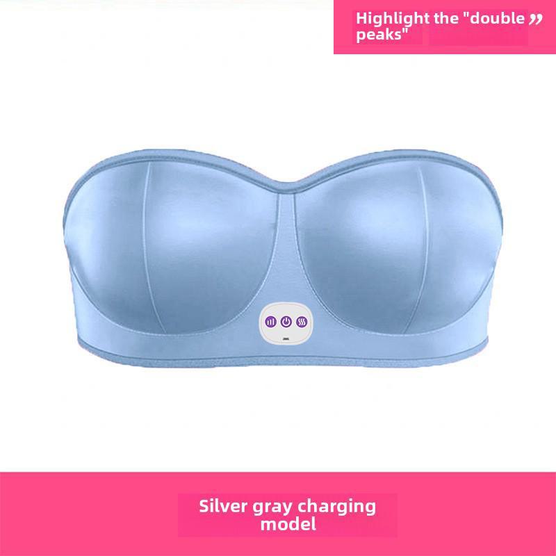 Сертифицированный CE беспроводной электрический массажер для груди с вибрацией и тепловой терапией