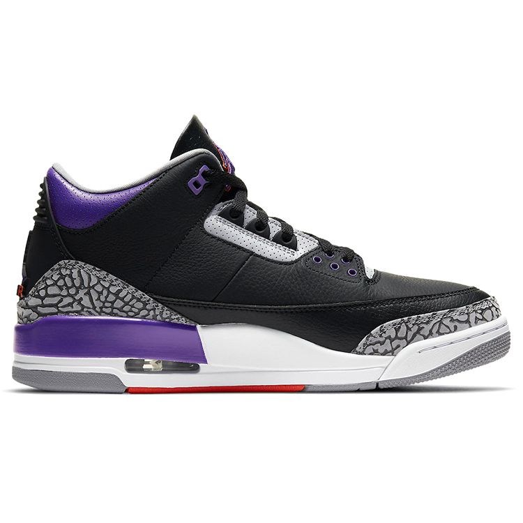 Кроссовки унисекс Air Jordan 3 Retro Court Purple Черный цементно-серый белый CT8532-050