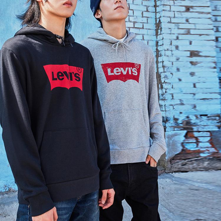 Levi's Мужская толстовка с графическим принтом Черная 19622-0005