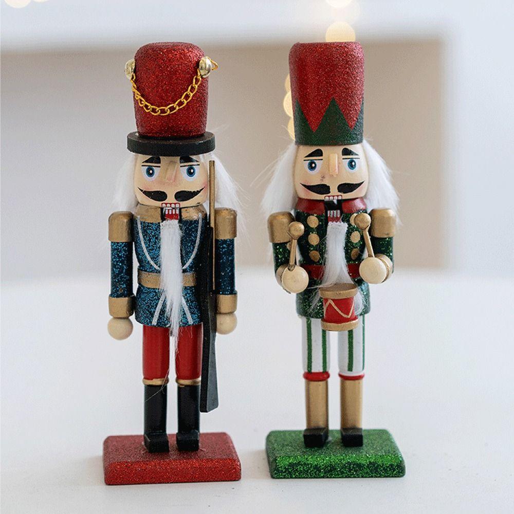 16 см Деревянное украшение в виде Щелкунчика, расписанное Веселое рождественское украшение для вечеринки