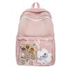 Middle School Student Backpack Solid Color Women's Large Capacity Schoolbag