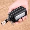 Fashion Genuine Leather Key Wallets Double Zipper Car Key Bag Key Cases Men and Woman High Quality Housekeeper Keys Holders