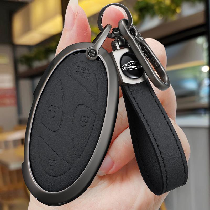 Автоматический чехол-держатель-сумка для брелока smart-ключа из цинкового сплава, подходит для Hyundai Grandeur Gn7 Kona Sx2 Ev Ioniq6 Grand Prix 5/7 кнопок