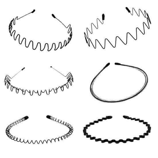 6 шт., мужская повязка на голову, высокая эластичность, противодеформирующийся обруч для мытья, небьющаяся волна, не падающая противоскользящая повязка для волос в форме лица, домашняя