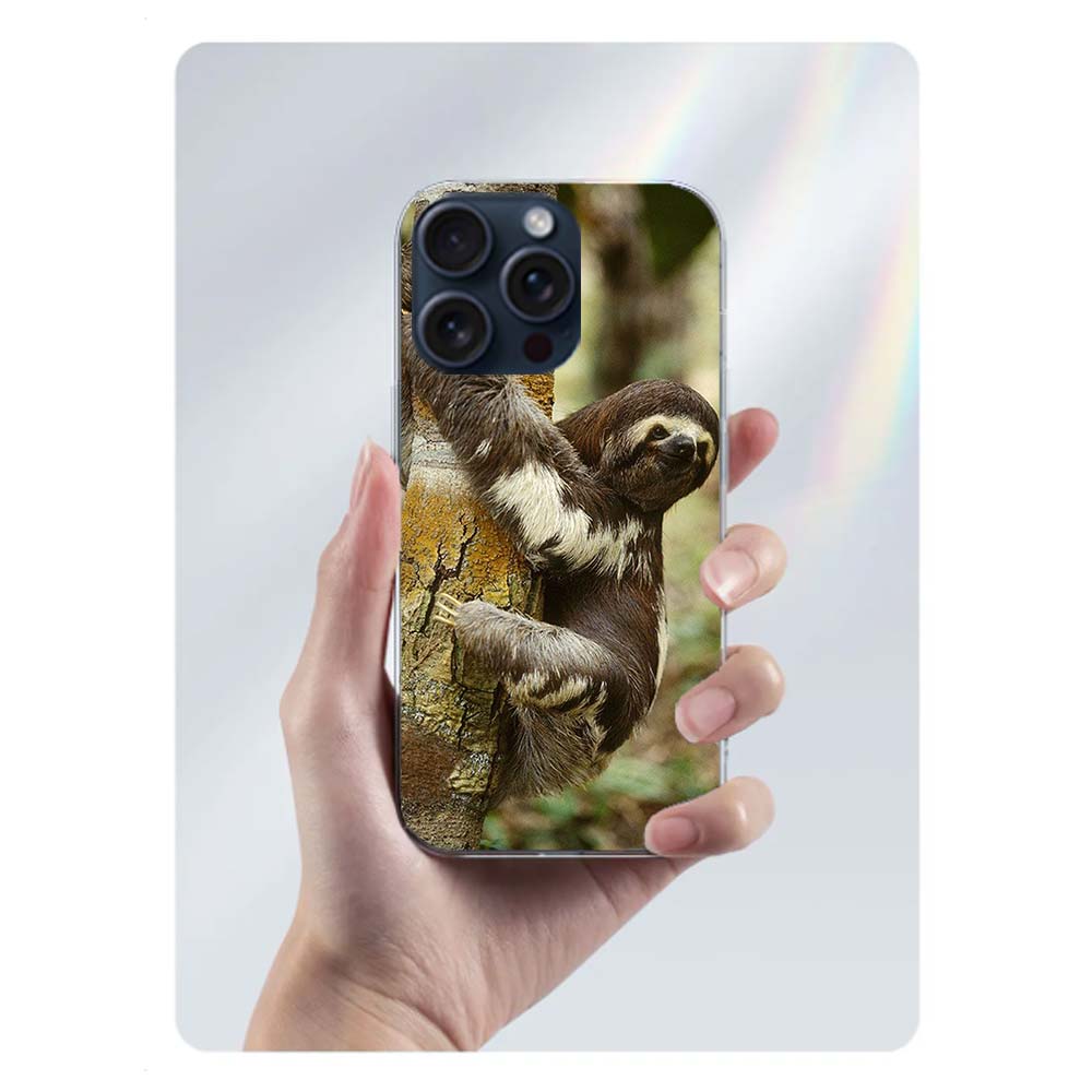 Cute Sloth Clear Phone Case For Iphone 17 Air 16 Pro Max 15 Pro 14 Plus 17E 16E 11 13 12 Mini Cover Cases Fundas Cell TPU Capa S