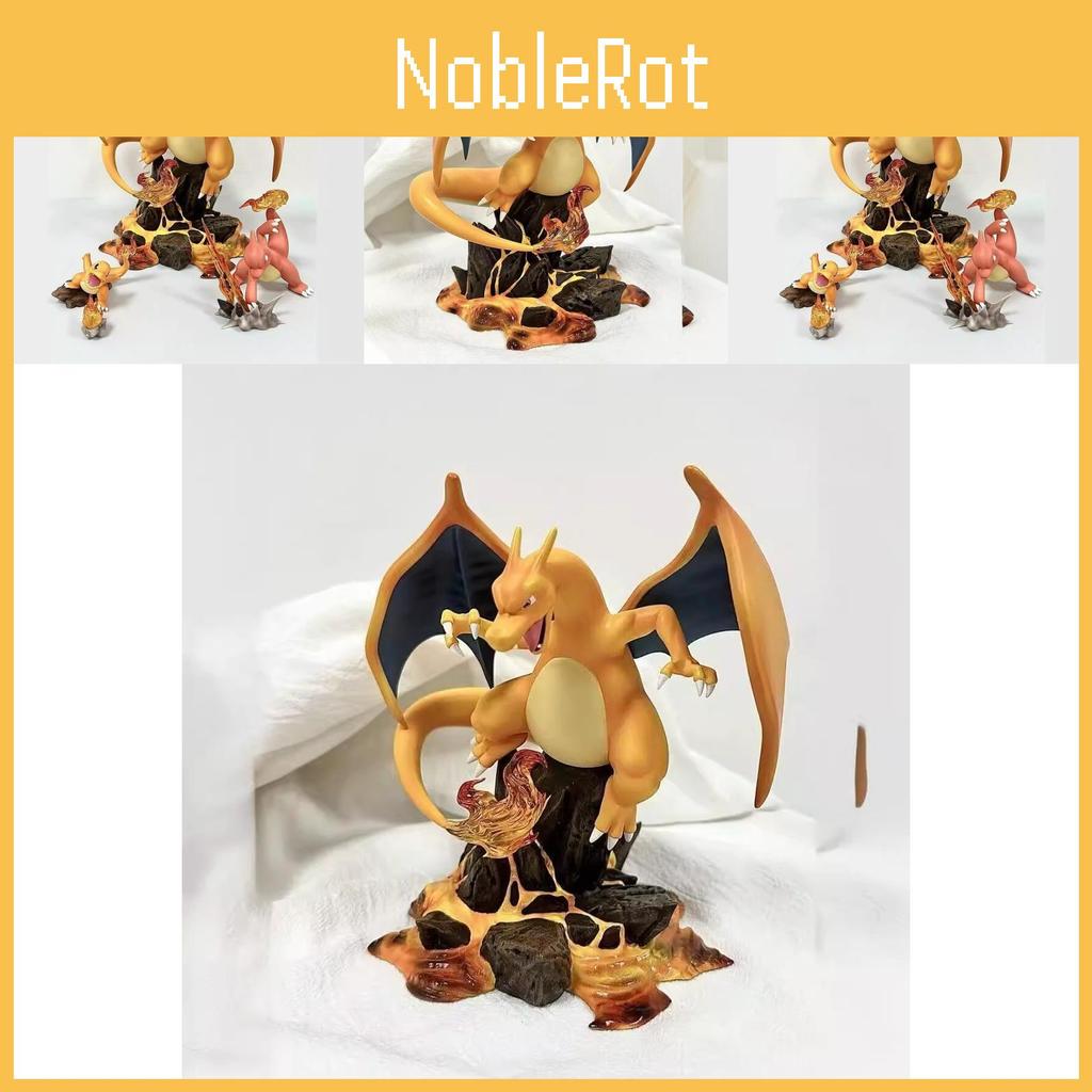 Charming Charizard Evolution Pvc Model Featuring Adorable Fire Dragon And Charmander