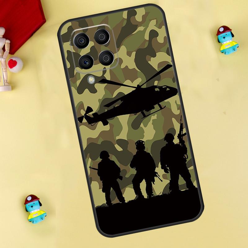 Камуфляжный армейский чехол для Samsung Galaxy M33 M15 M55 M31 M13 M12 M14 M06 M16 M36 M56 M53 M32 M52 M35 M34 M54