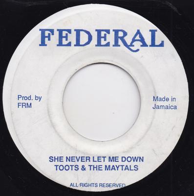 7-дюймовая пластинка TOOTS & THE MAYTALS / BYRON LEE & T - She Never Let Me Down / River To Th NONE Federal Jamaica Reggae, Ska & Dub Used