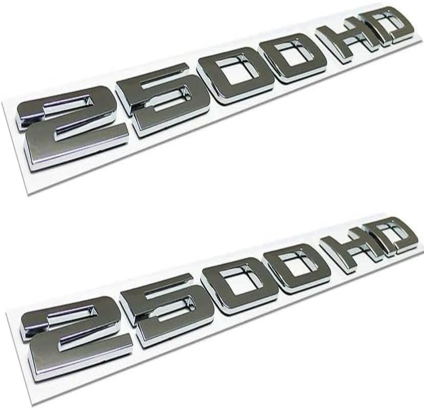 BEM4  2pcs car styling  Letter Badges 2500HD 2500 HD Emblem 3D Decal Suitable for Both Side Doors or Tail Doors