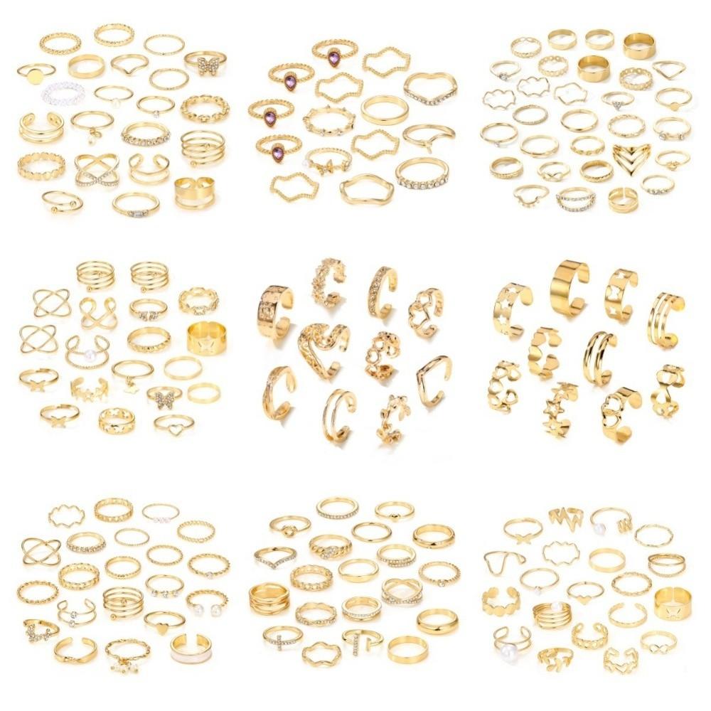Набор из 30 шт./компл. Геометрические кольца на фаланги пальцев Богемный женский набор колец Кольцо Набор ювелирных изделий Ювелирные аксессуары