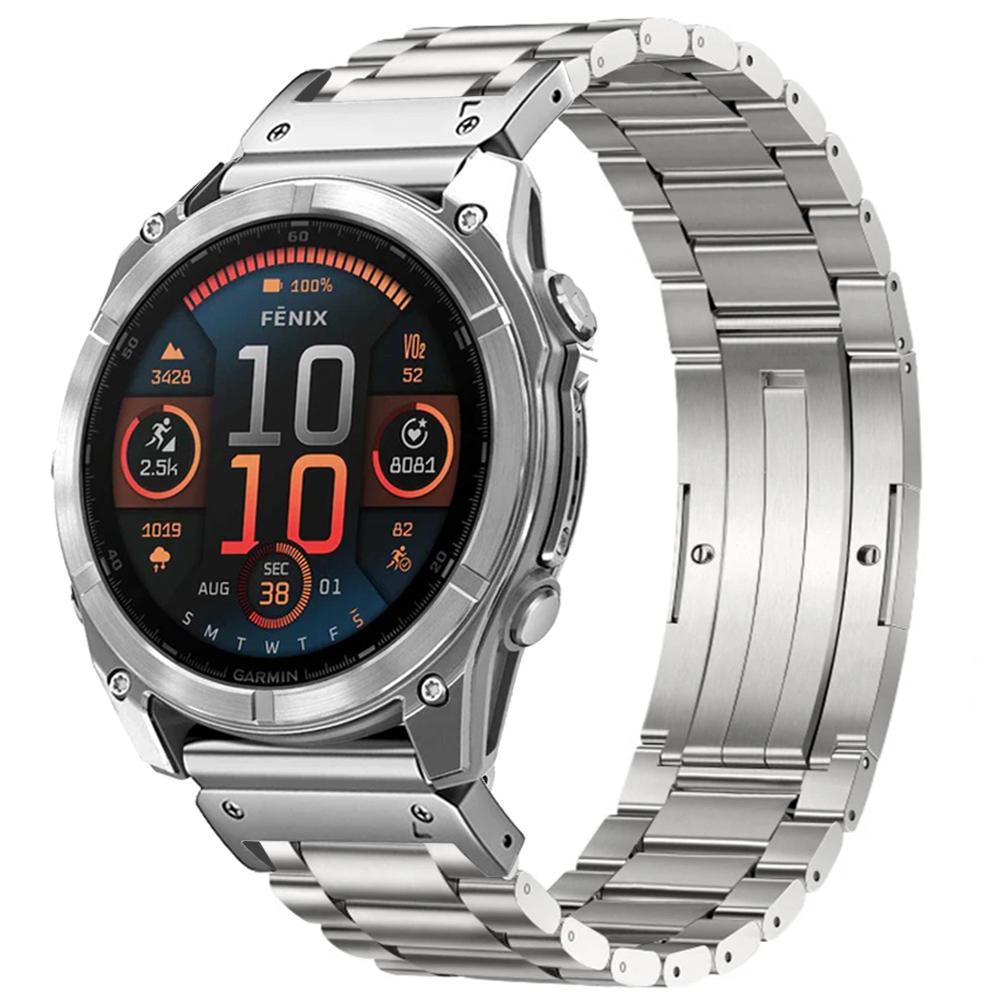 26 мм ремешок из нержавеющей стали для Garmin Enduro 3 Fenix 8 51 мм Мужской металлический браслет для Garmin Fenix 7X Pro 51 мм Fenix 6 5
