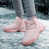 Winter Outdoor Sports Snow Boots Thickened Thermal Cotton Boots Women's Velvet Short Boots Comfortable Wear-resistant Cold-proof and Ankle Boots