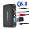 Bluetooth 5.0 Адаптер Аудио Приемник Беспроводной Стерео 3.5мм Aux R/LC RCA Поддержка Воспроизведения с USB-накопителя