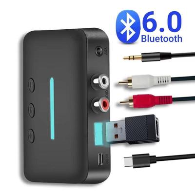 Bluetooth 5.0 Адаптер Аудио Приемник Беспроводной Стерео 3.5мм Aux R/LC RCA Поддержка Воспроизведения с USB-накопителя