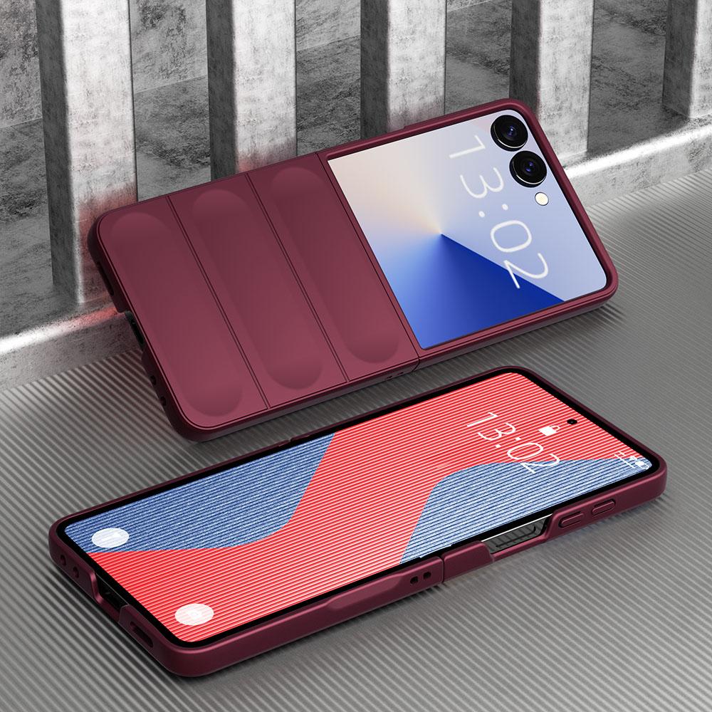 KEYSION Противоударный чехол для Samsung Z Flip 7 5G Нескользящая жесткая пластиковая задняя крышка для телефона для Galaxy Z Flip 7 5G