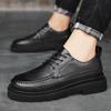 Fashion Leisure Business Men's Lace Up Leather Shoes Luxury Men's Fashion Party Outdoor Wedding Men's Walking Four Seasons Shoes