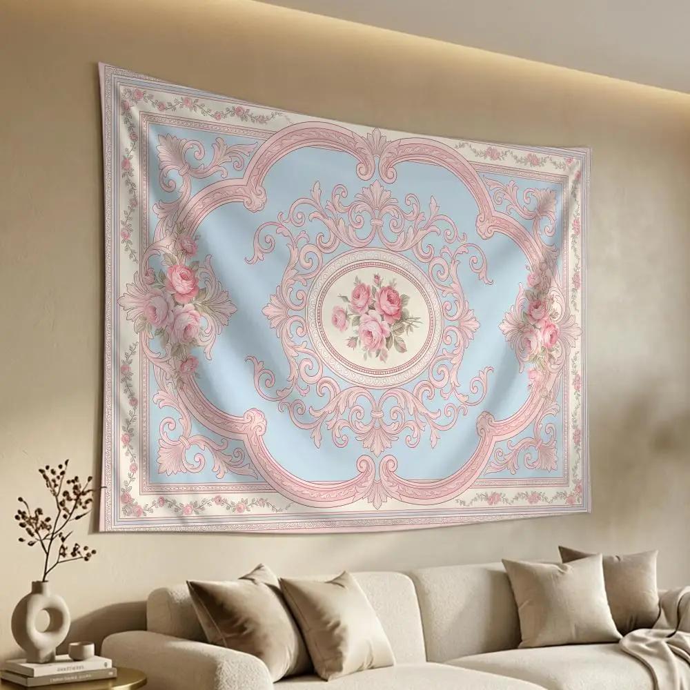 Gorgeous Classic Retro P-Persian Carpet Style Tapestry Washable Soft Tapestry Wall Art Decor for Living Home Room Bedroom