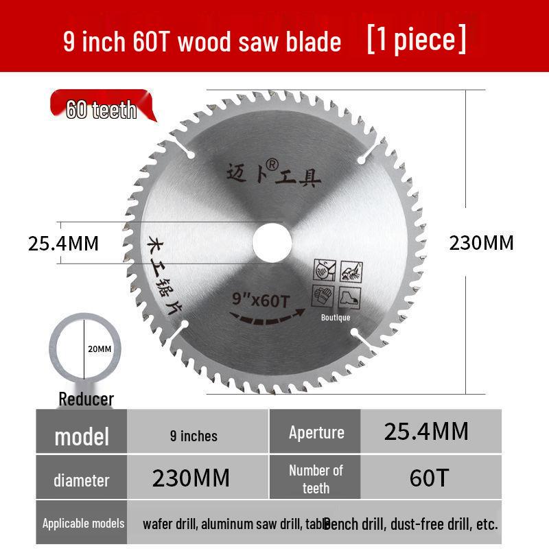 High Hardness Aluminum-Wood Dual-Purpose Saw Blade with Sharp Alloy Teeth for Woodworking and Ecological Boards
