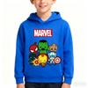 Осень Зима Marvel Супергерои Чиби Принтованные Толстовки Модные Повседневные Теплые Спортивные С Длинным Рукавом Детские Мальчик Толстовки с Капюшоном