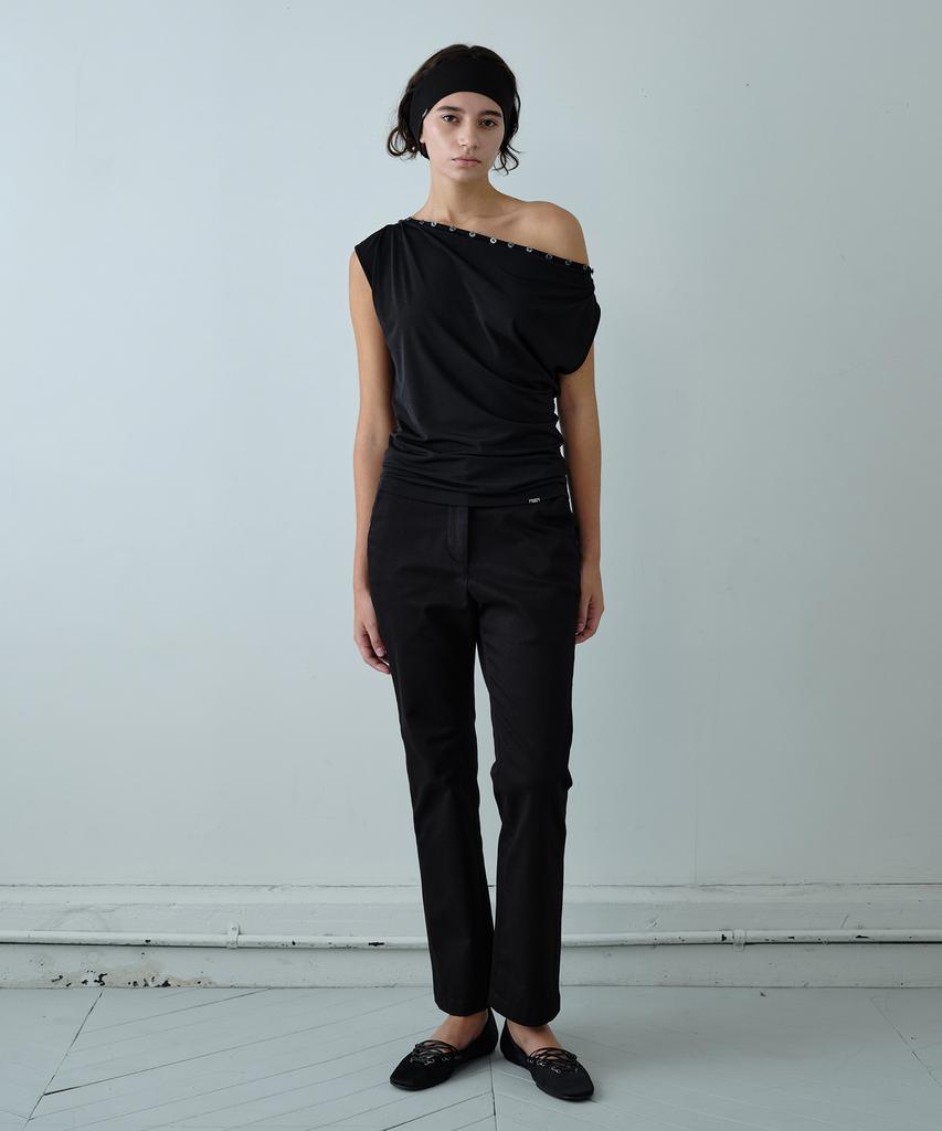 Хлопковые брюки Simeteuligpeosenteu Slim-Leg / Черный