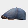 Модная washed denim берет шляпа короткий козырек винтажная кепка газетчика регулируемая кепка с козырьком унисекс