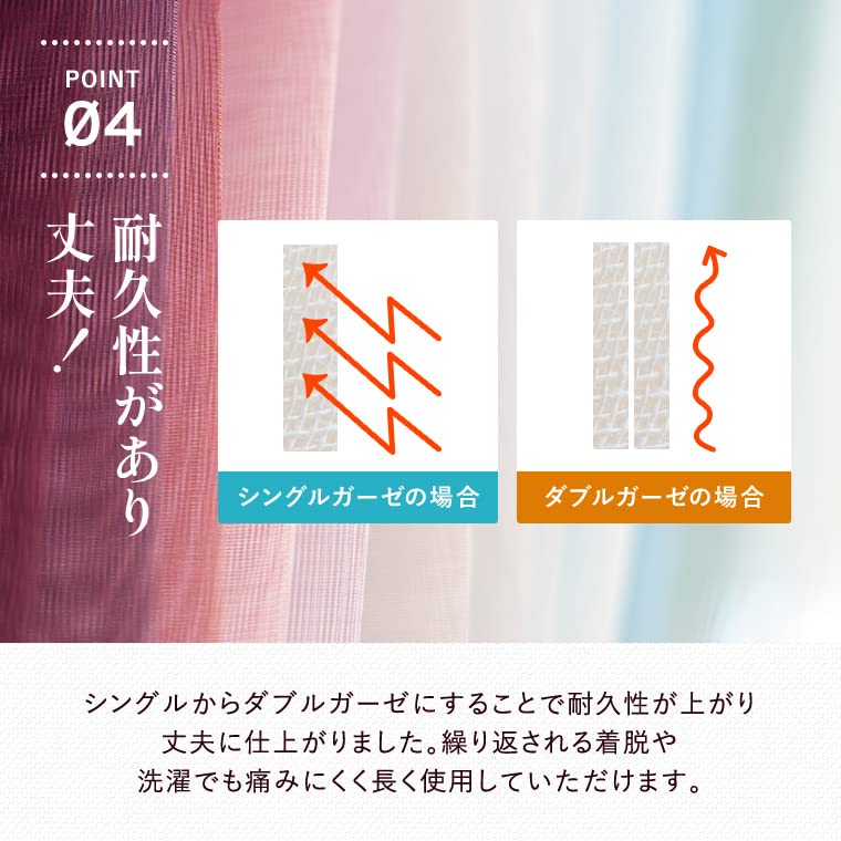 Yoneshichi Gauze for Hook and Loop Made in for Hospital Sleepwear, Purple, Medium, Caregivers, Closure, Japan, Women's, Double-Layered Gauze, 100%