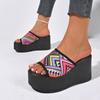 Women Slippers  New Summer Elegant Wedges Sandals Platform Beach Trend High Heels Shoes Casual Slides Women Zapatos De Mujer