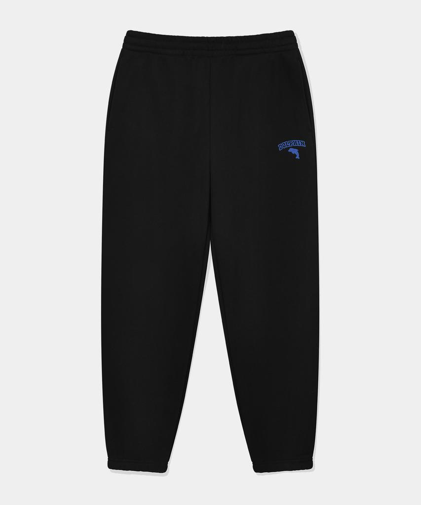 DOLPHIN WAVE APPAREL Черные брюки-джоггеры с вышивкой-цепочкой и флисовой подкладкой