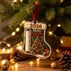 Holiday Cash Gift Card Ornament Stocking Shaped Christmas Ornament, Acrylic Money Holder Hanging Personalized Keepsake for Friends Decor, Xmas