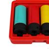 4 Pieces 1/2" Drive Impact Lug Nut Socket Kit 17mm 19mm 21mm 22mm with Colored Protective Covers