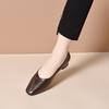 Женские туфли на плоской подошве, весна 2025 года, новые туфли на плоской подошве с круглым носком и низким каблуком, профессиональные рабочие туфли с одной педалью