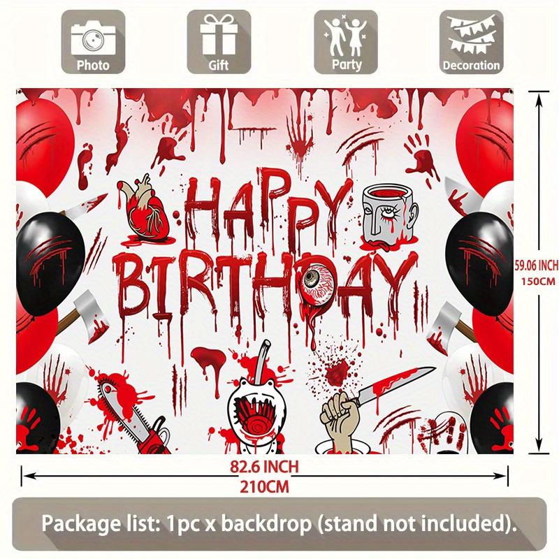 House Witch Vampire Halloween Theme Banner, Multicolor Polyester Backdrop for Wall Hanging & Photo Booth