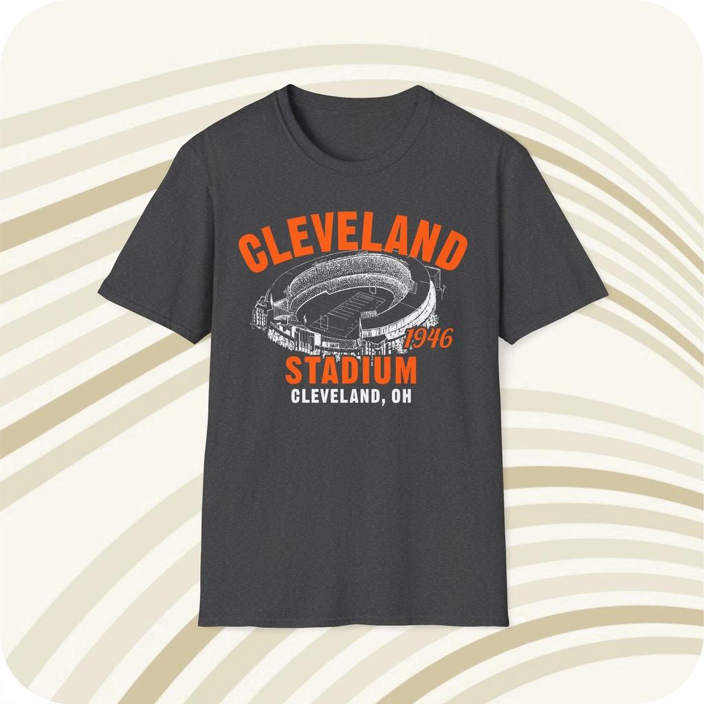 Cleveland Stadium 1946 Classic Cut Football T shirt - Cleveland Browns