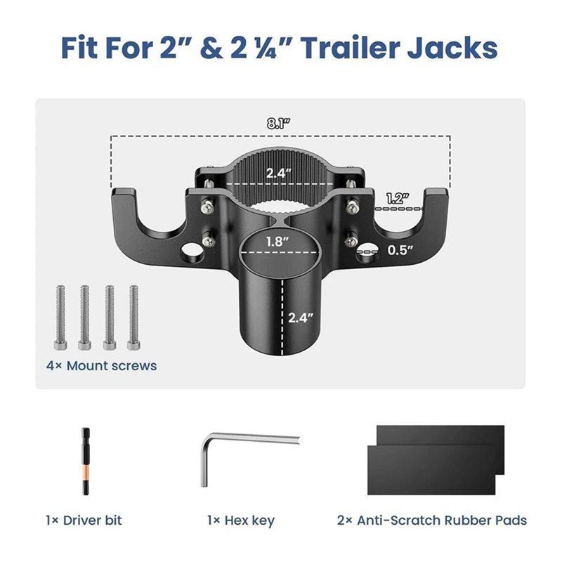 High Hardness Trailer Towing Organizer, 7 Way Plug Heavy Duty Chain Wire Harness Holder, Anti-Rust Design