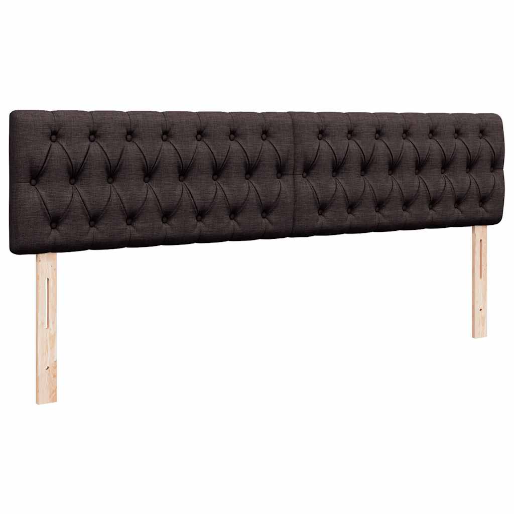 Ottoman Bed with Mattress Dark Brown 200x200 cm Fabric