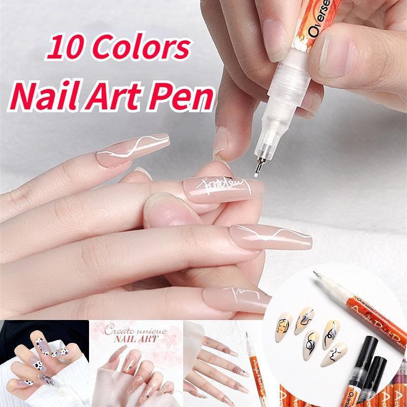 1 шт. ручка для рисования граффити для ногтей, быстросохнущая ручка, инструмент для самостоятельного создания красоты ногтей для гелевых ногтей