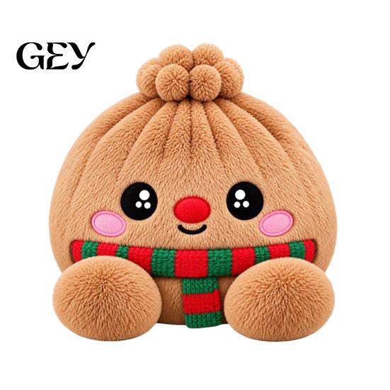 Stuffed Bun Fidget Toy Christmas Plush Dumpling Squeeze Toy, Steamed Plushie for Stress Decor Relief, Party Favors Relaxing Sensory Toys