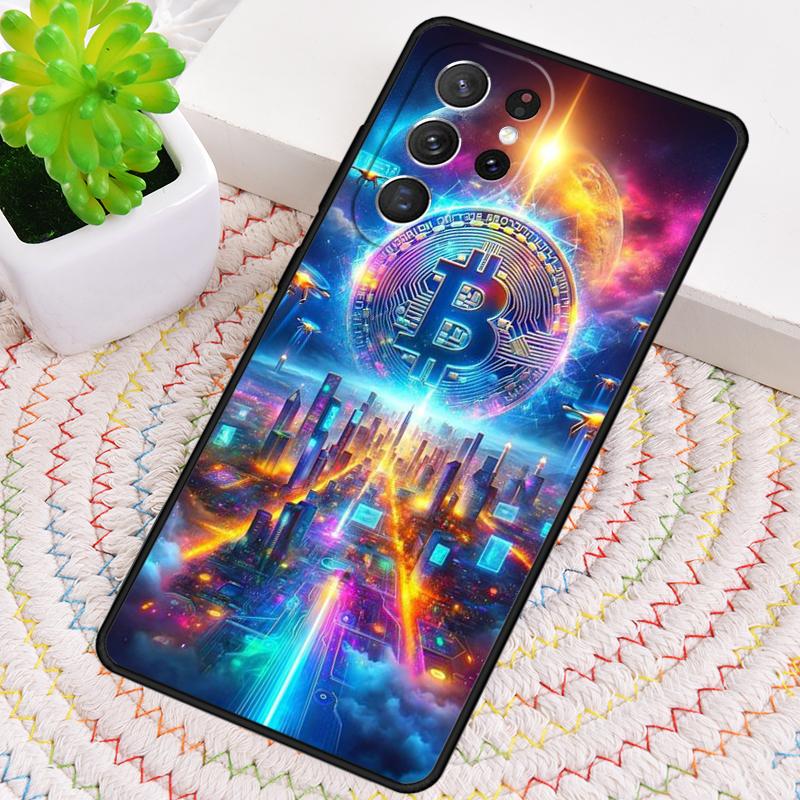 Мягкий чехол для телефона Bitcoin BTC для Samsung Galaxy note 10 pro S26 Ultra S23 S24 FE S25 S21 S22 PLUS ударопрочный