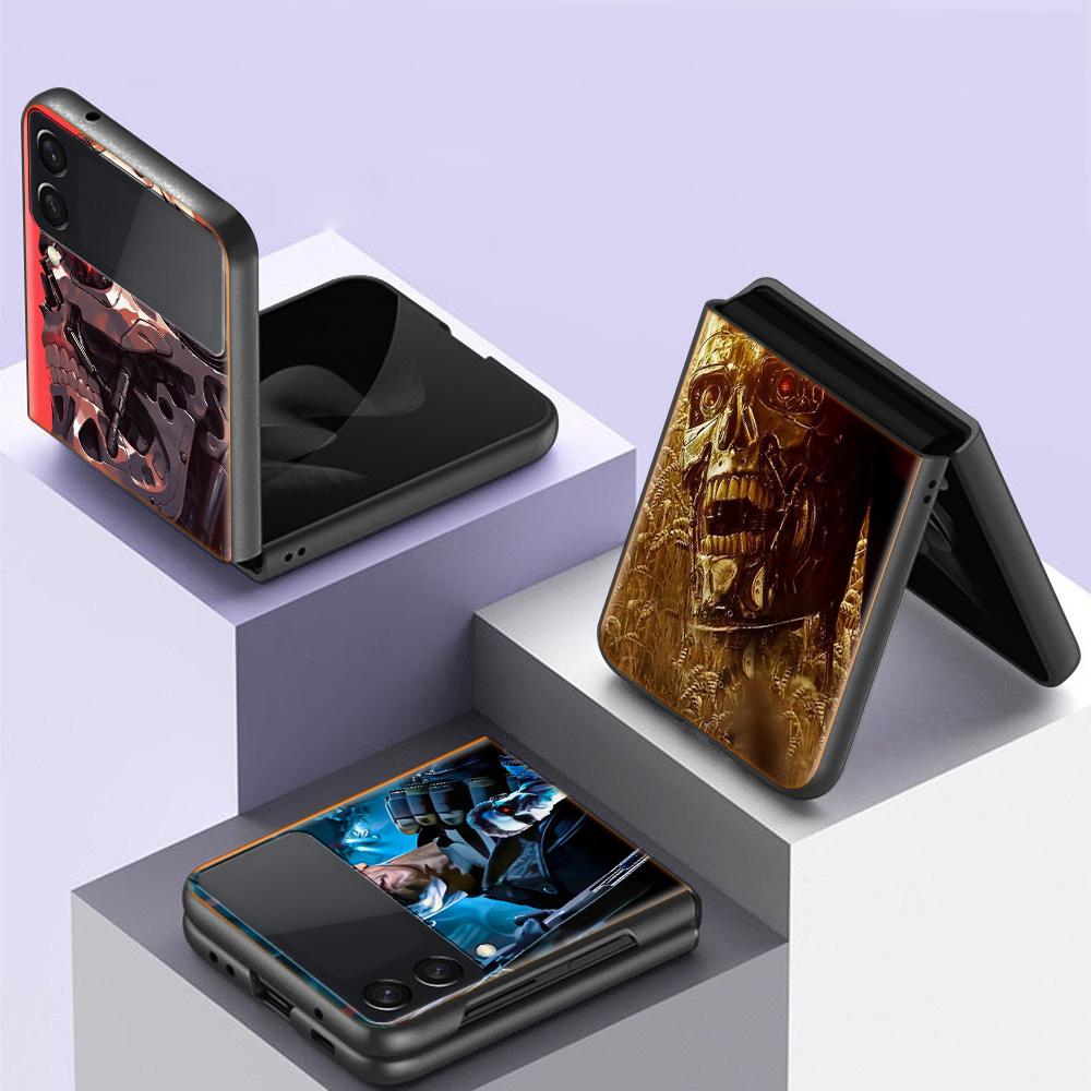 Чехол для телефона Arnold Schwarzenegger Terminator для Samsung Z Flip 6 7 5G Z Flip 5 Galaxy Z Flip 3 4 5G ZFlip Ударопрочный Жесткий Чехол