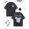 Summer Vibes Hawaii Beach Prints Washed T-Shirts Womens Cotton Oversized Tops Distressed T Shirts Street Womans Clothes