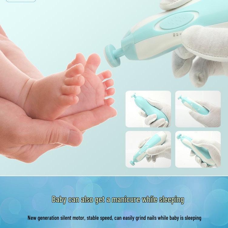 6-in-1 Electric Baby Nail Grinder Set: Safe, Anti-Scratch, Anti-Pinch Clippers for Portable Child Manicure