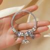 Panjia Style Peach Heart Tree of Life Pendant Alloy Bracelet Korean Version Crystal Metal Bracelet Female