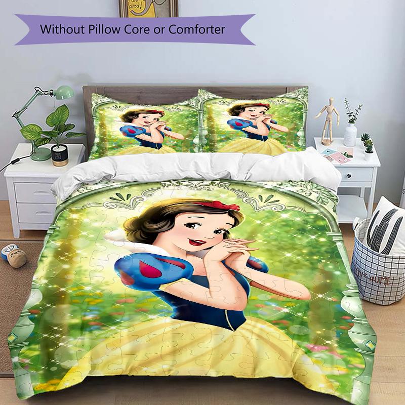 Snow White Garden Print 3Pcs Bedding Setduvet Cover With 2 Bedropillowcase Home Birthday Gift