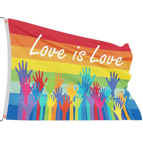 90x150cm Tear-resistant Rainbow Flag Digital Printing Great Large Size LGBT Banner