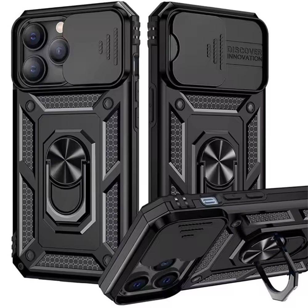 Магнитный чехол со шторкой для камеры для iPhone 16 15 Pro Max 13 12 Mini Чехол для iPhone 14 11 Pro Mas 15 16 Plus Держатель-кольцо Чехол для телефона