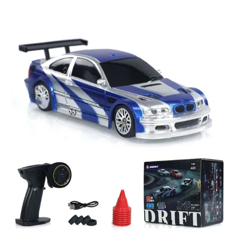 2.4G RC Drift Car 1/43 4WD Радиоуправляемая Машина Высокоскоростная Полноприводная Радиоуправляемая Мини Гоночная Машина Модель Игрушка Для Мальчика Подарок