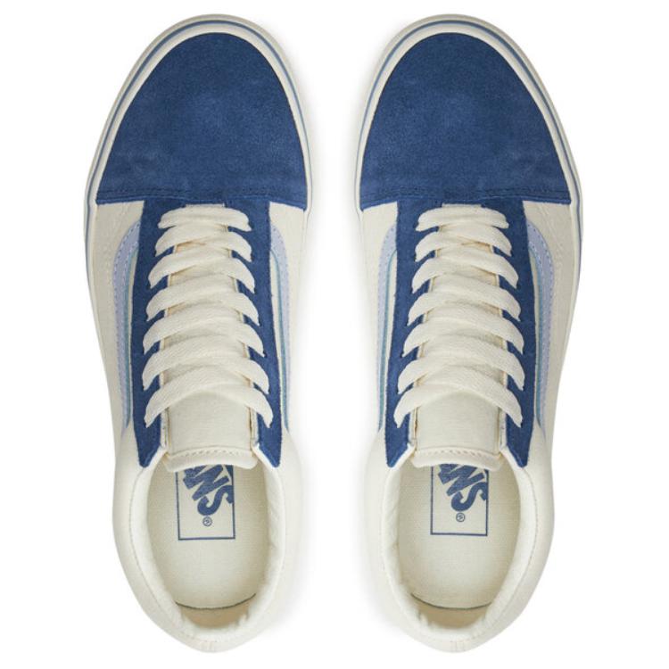 Vans Old Skool Series Comfortable Versatile Low Top Skate Shoes Women Sneakers Blue VN000CR5BLU1